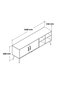 Hanah Home Şile 3611 Soporte para TV Roble Zafiro y Blanco